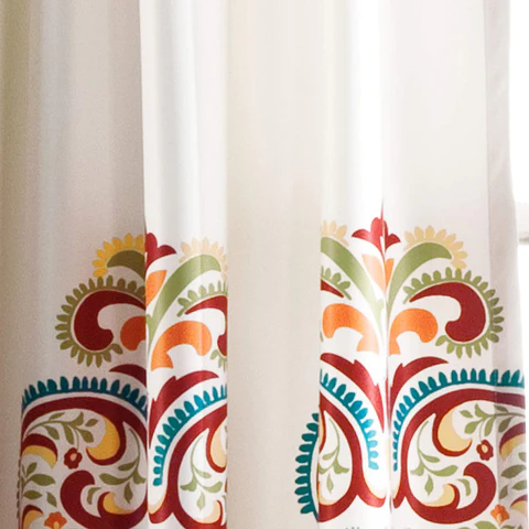 Indian Prints and Silk Fabric Curtains