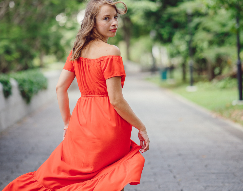 Off-Shoulder Maxi Dress