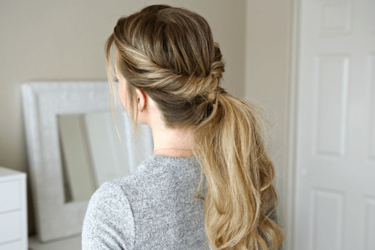 Twisted Half Ponytail Braid 