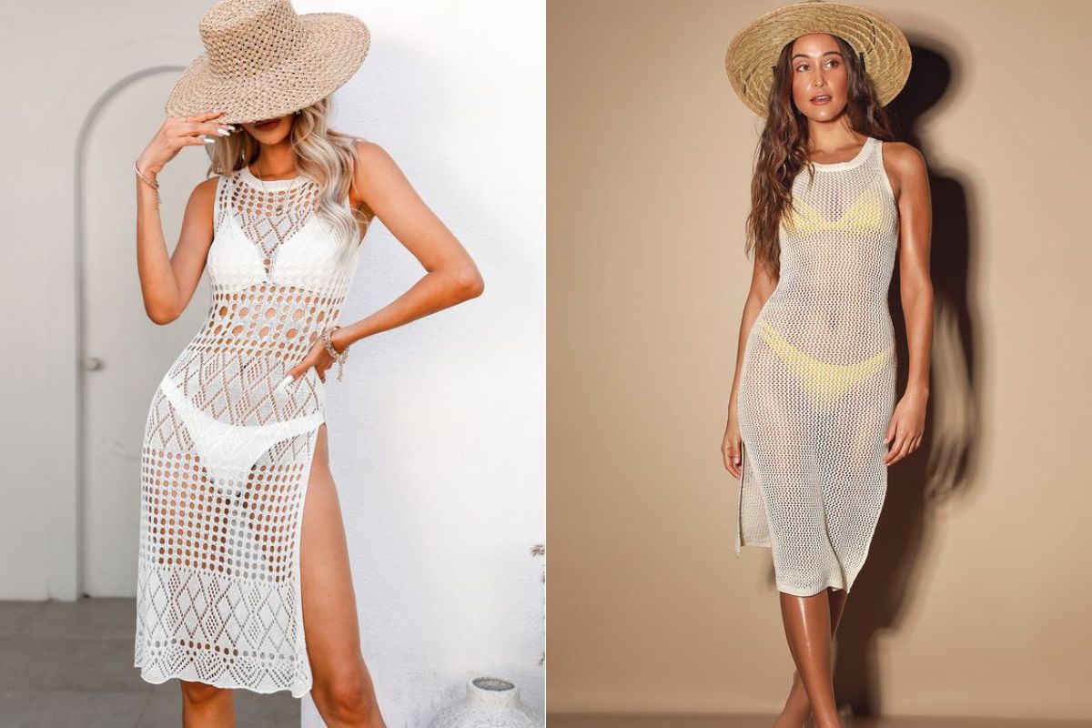 Crochet Swim Cover-Up Dress 