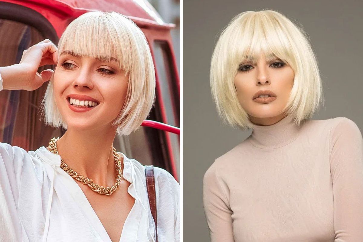 Sleek Blonde Pageboy Haircut 