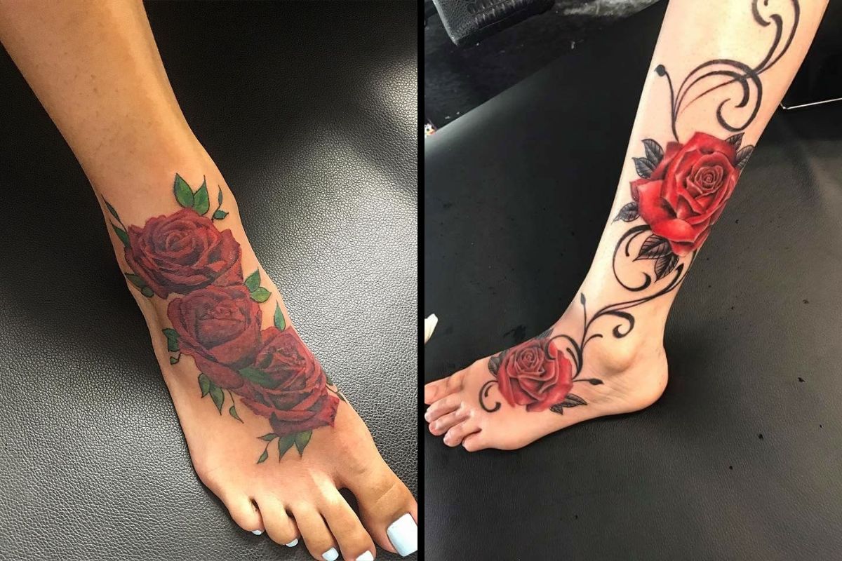 Step Up Your Style With Flower Foot Tattoo