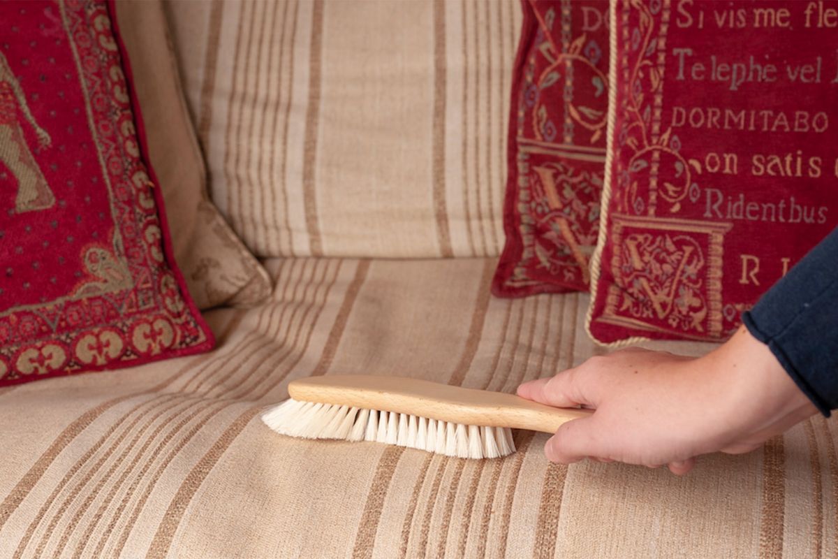 Brushing or Scrubbing Upholstery Fabric