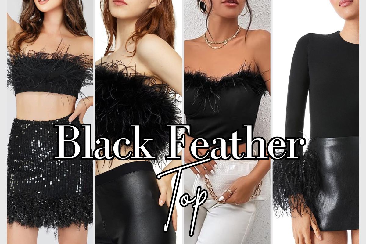 Black Feather Top