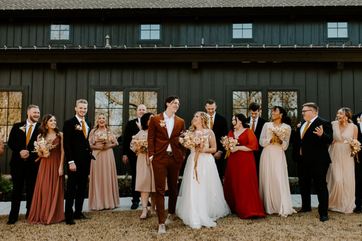 terracotta wedding party