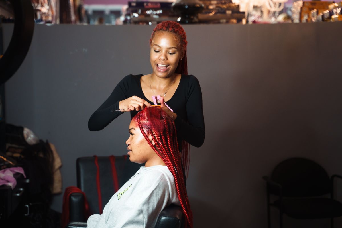 Regal Beauty with Queen Hair and 99J Braiding Hair