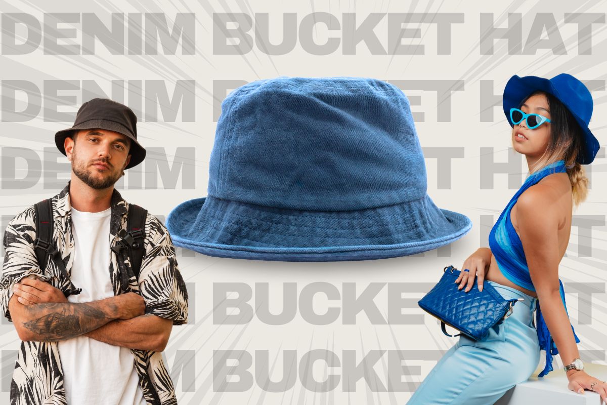 denim bucket hat