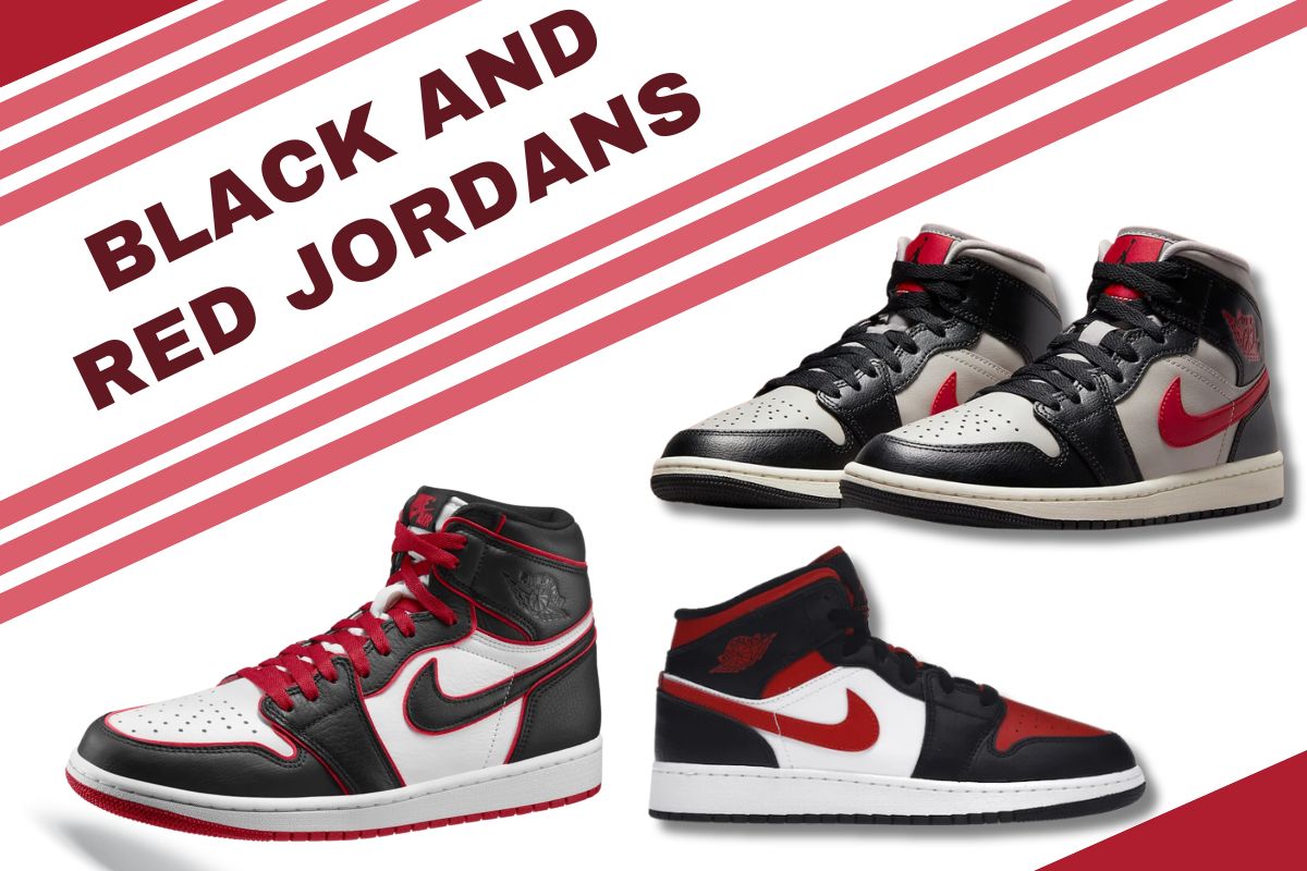 Black and Red Jordans