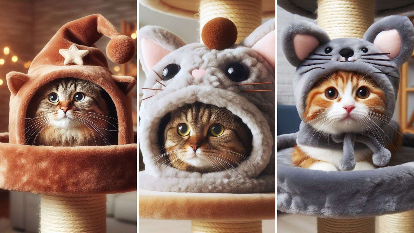 cat hat wearable cat tree