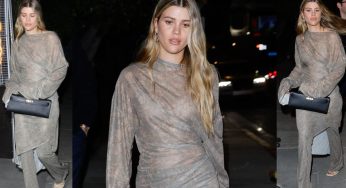 Sofia Richie Brings Back the Dress-Over-Pants Trend with Style