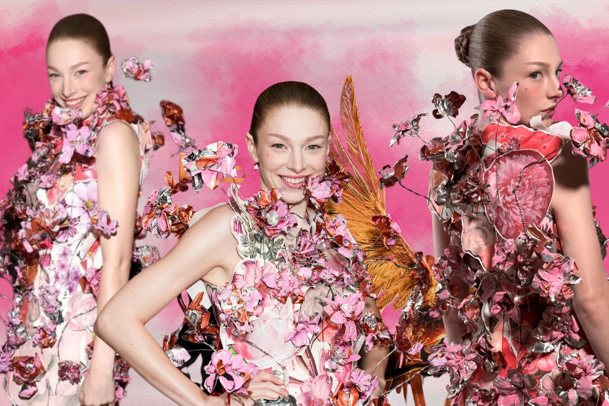 Hunter Schafer Floral 3D Dress