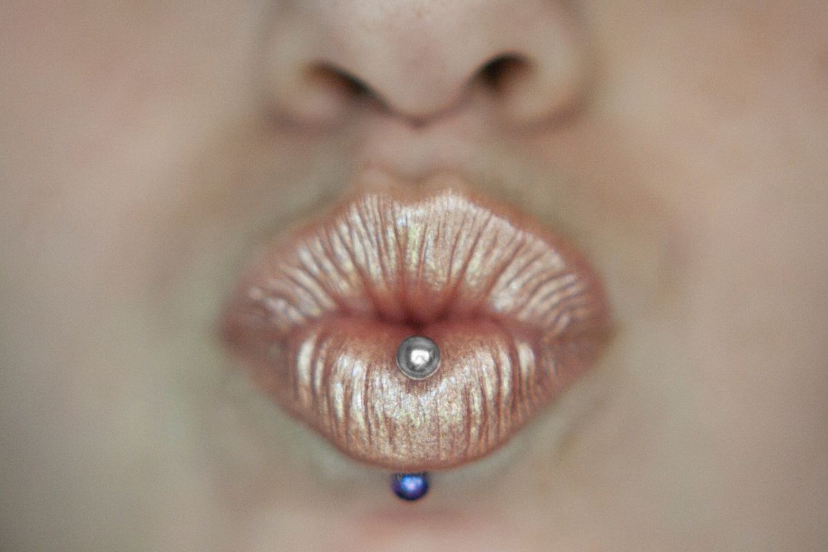 Vertical Labret Piercing
