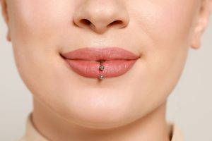 Vertical Labret Piercing